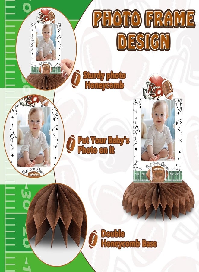 NUTTYBASH First Year Down Birthday Party Decorations, Football Birthday Party Decorations Honeycomb Centerpieces for Table, Football Photo Table Party Supplies for First Birthday Decorations for Boys - Image 5
